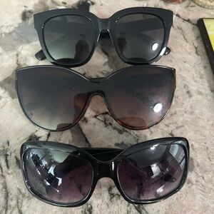 Stylish Black and Brown Sunglasses Set